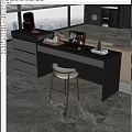 Modern Functional Desk With Laptop Coffee Mug Book And City Window View