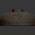 Ancient Bronze Vessel With Intricate Carved Patterns And Traditional Sculptural Design