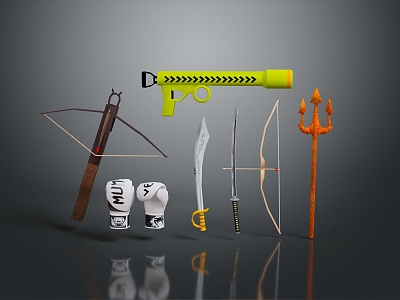 Crossbow Mechanical Crossbow Shift Bow and Arrow Shoot Far Equipment Weapons High-tech Crossbow 3d model