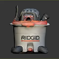 RIDGID White Bucket With Red Edge Top Tools And Black Wheels Storage Unit