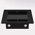 Modern Black Kitchen Range Hood With Sleek Design And Control Panel 3d model