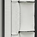 Modern White Three-Seater Sofa With Clean Lines And Soft Cushions For Living Room