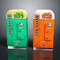 Vintage Green Sprite And Orange Sunny Delight 10 Cent Vending Machines