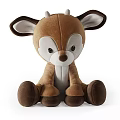 Cute Stuffed Animal Toys Deer Rabbit Panda Squirrel Holding Carrot Leaf and Acorn