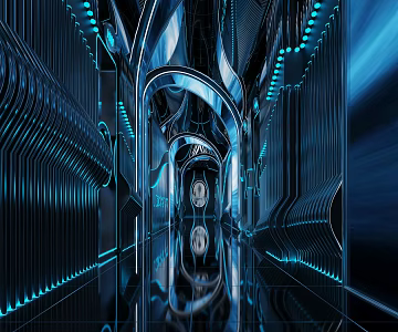 Modern science and technology sense KTV aisle 3d model