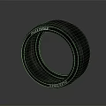Bridgestone 3D Rendered Tire Featuring Detailed Tread Pattern and Premium Black Design
