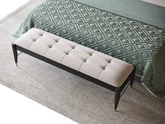 Modern Bed End Stool Sofa Stool Shoe Changing Stool Bench 3d model