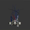 Blue White Gold Robot Mech With Sci Fi Armor And Weapon Design