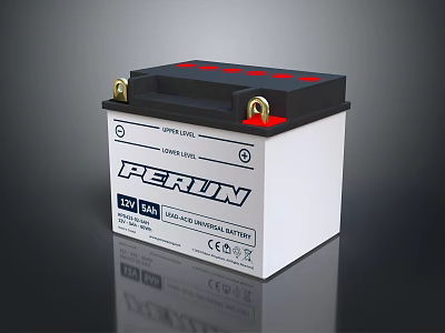 PERUN 12V 45Ah CE Certified Battery Reliable Power Source for Household Appliances 3d model