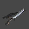 Handmade Vintage Style Decorative Knife With Ornate Handle And Leather Sheath