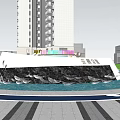 Modern Waterscape Square Waterscape Demonstration Area Waterscape Yongquan Mirror Water Mirror Waterscape 3d model