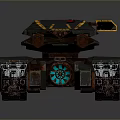 Futuristic Military Tank With Heavy Tracks Dual Cannons And Angular Armored Design