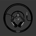 Studio Quality Headphones Audio With Professional Microphone And Coiled Cables 3d model