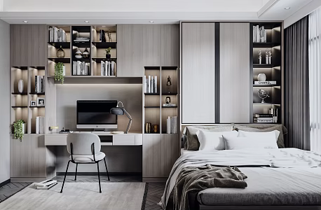 Modern Tatami Bedroom 3d model