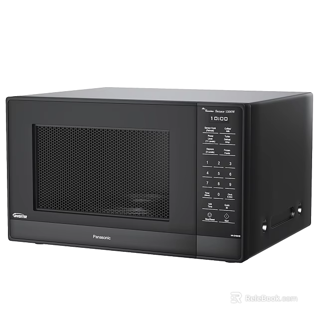 Panasonic Black Microwave Oven With Digital Control Panel For Modern Kitchen Appliances 3d model 