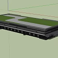Modern Industrial Warehouse Exterior Design With Logistics Trucks Cargo And Loading Facilities