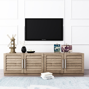 Modern TV Cabinet TV Cabinet TV Carpet Jewelry 3d model