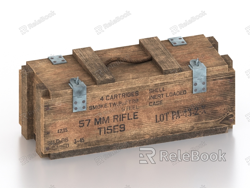 ammunition box weapon box ammunition box wooden box model