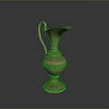 Decorative Copper Vase With Handle And Ornate Base Design For Home Decor