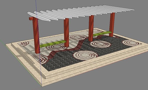 modern pavilion gazebo 3d model