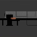 Gray Upholstered Sectional Sofa With Wooden Coffee Table Red Decorative Bowl And Side Stools