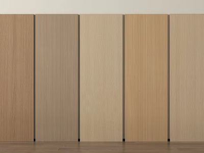 Various Natural Wood Tone Wall Paneling Options For Home Interior Decor 3d model