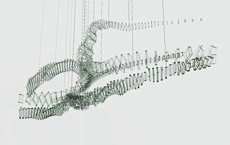 Modern chandelier 3d model