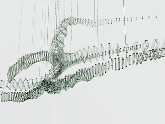 Modern chandelier 3d model