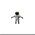 Game Movie Character Astronaut 3D Model in White Spacesuit with Helmet and Backpack Standing Pose