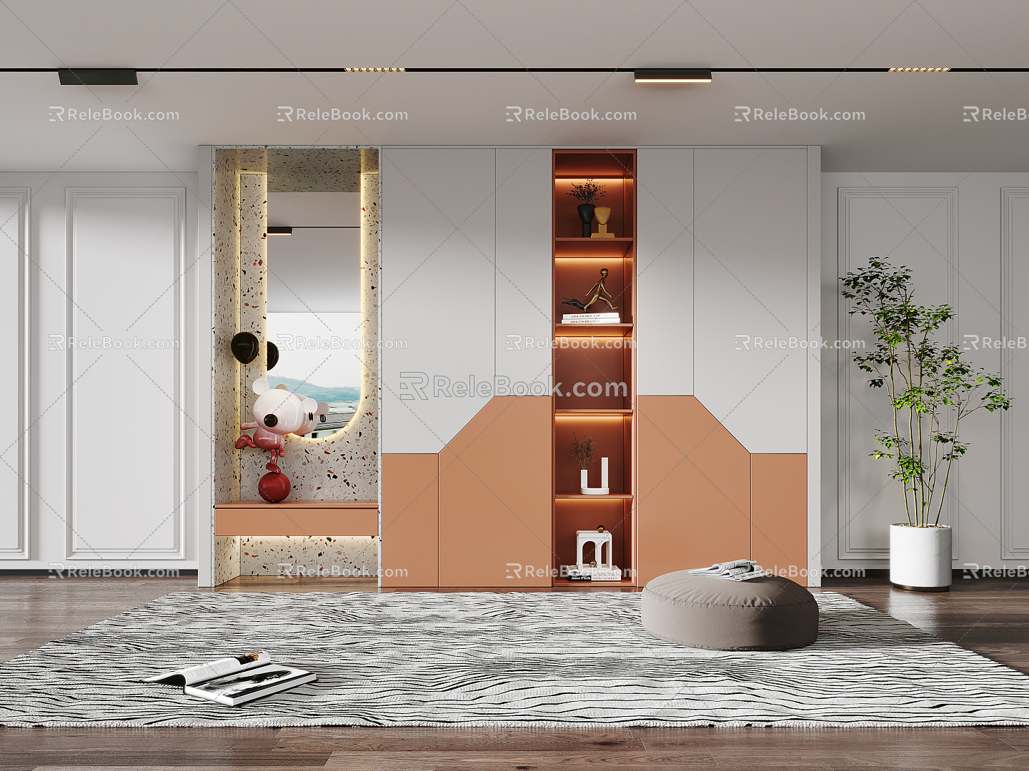 Modern Decorative Cabinet 3d model