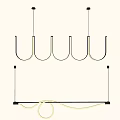 Modern chandelier combination 3d model