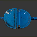 Practical Blue Watering Can for Daily Household Use with Handle and Nozzle