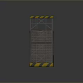 Two Different Scaffolding Structures With Yellow Black Warning Stripes And Multi Layer Design