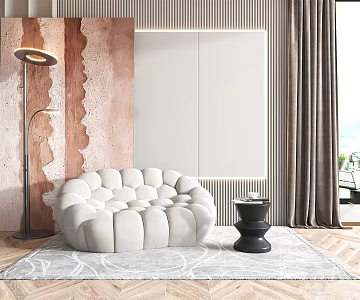 Modern Single Sofa Leisure Chair 3d model