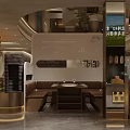 Modern Restaurant Interior With Comfortable Booth Seating Green Plants And Stylish Lighting