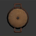 Hand Carved Terracotta Sculpture Clay Pot With Lid And Two Handles