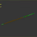 Traditional Red Shaft Silver Spearhead Weapon with Black Connector and Classic Long Handle