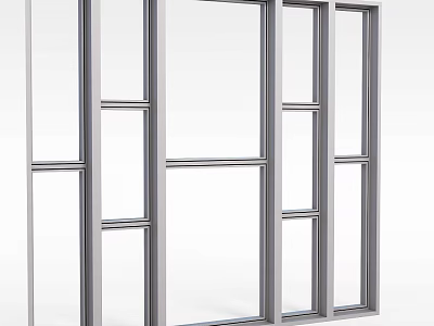 Modern Metal Storage Lockers With Multiple Compartments And Sleek Steel Frames 3d model