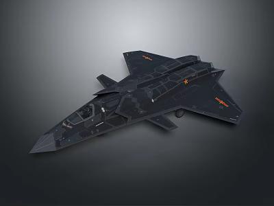 Space And Aerospace Black Stealth Fighter Model Showcasing Intricate Design Details And Display Features 3d model