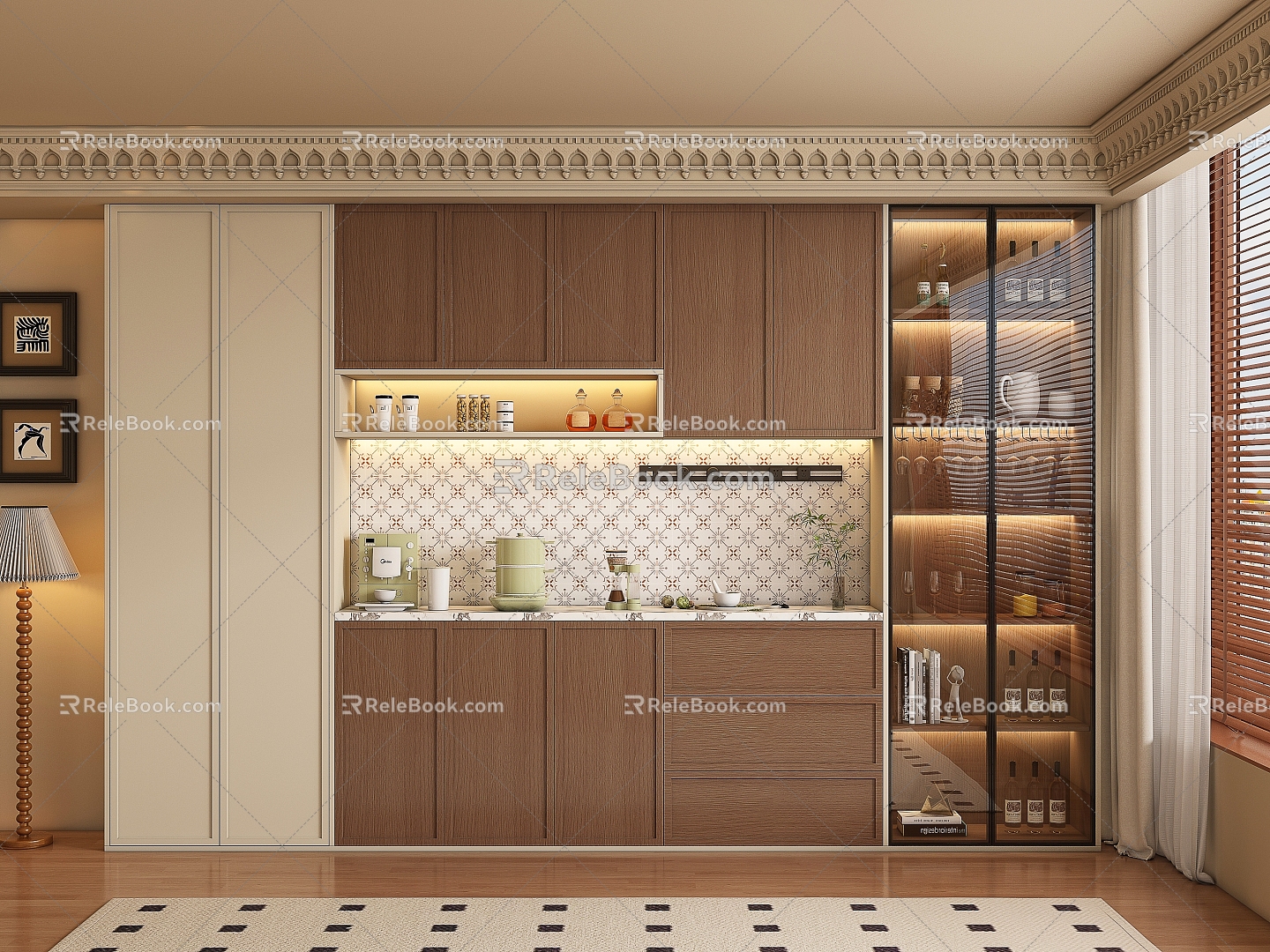 Antique Wine Cabinet 3d model