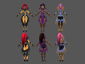 Female Assassin Female Warrior 3d model