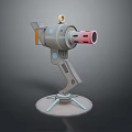 laser tower turret turntable sci-fi tower defense game tower defense sci-fi turret game turret game turret 3d model