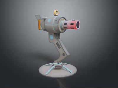 laser tower turret turntable sci-fi tower defense game tower defense sci-fi turret game turret game turret 3d model