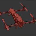 Smart Machine Orange Drone With Four Rotors And Sleek Aerodynamic Body Design