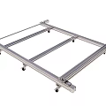 Sturdy Metal Frame Base With Rolling Caster Wheels For Easy Movement 3d model