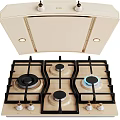 Modern Kitchen Appliances Featuring Gas Stove Electric Cooktop Built In Oven And Range Hood