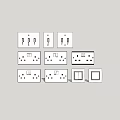 Switch socket combination 3d model