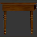 Classic Wooden Furniture Table With Polished Tabletop Two Drawers And Sturdy Legs