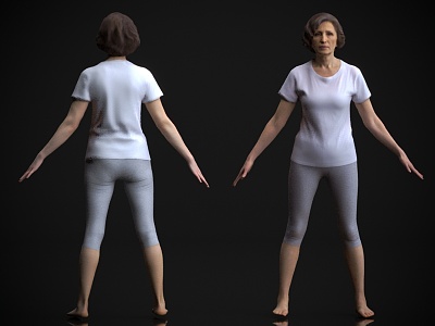 Pedestrian figure person adult foreigner 3d model