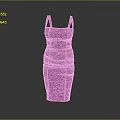 Elegant Pink Dress Sculpture with Fitted Design and Artistic Silhouette Details